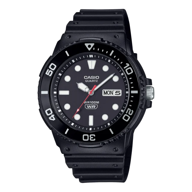 Casio Analog Marine Design Black Dial, Black Case & Band, 100M WR - MRW230H-1E1