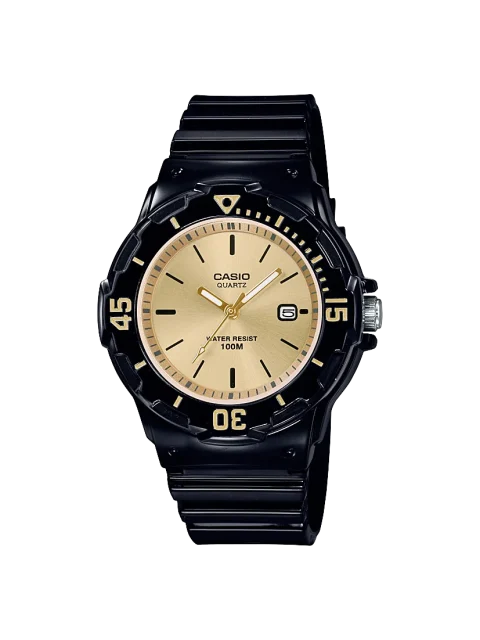 Casio Analogue Date Display Gold Face - LRW200H-9E