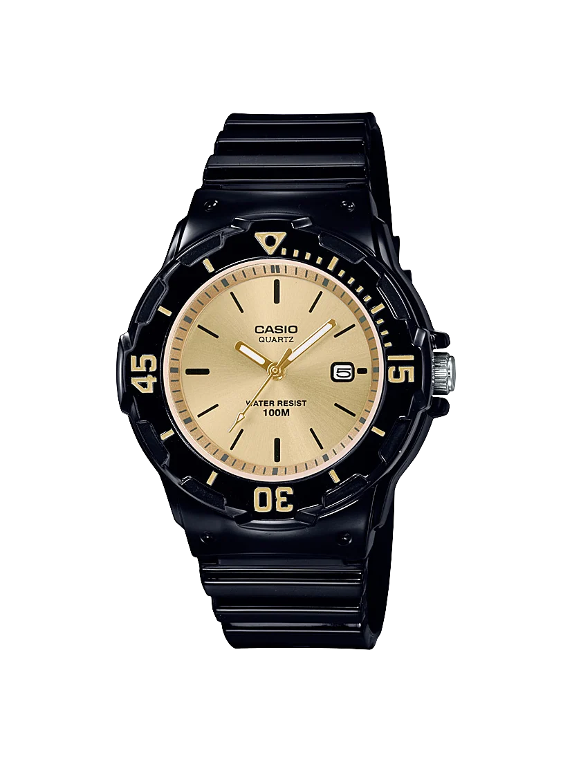 Casio Analogue Date Display Gold Face - LRW200H-9E