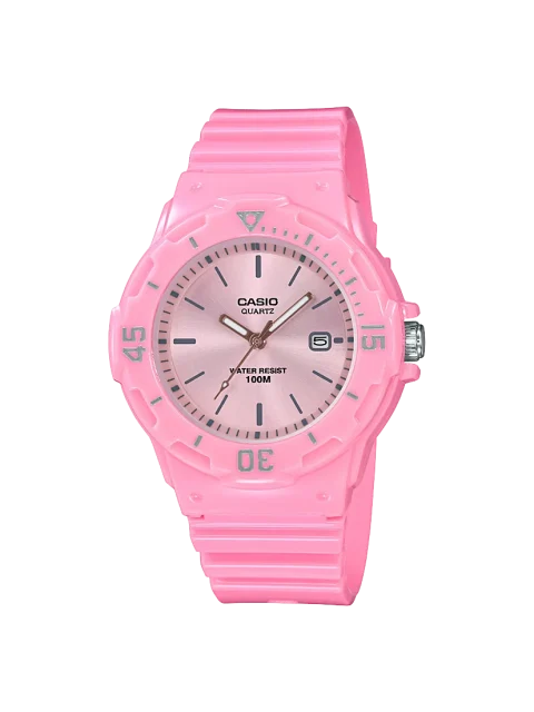Casio Analogue Date Display Pink Face - LRW200H-4E4