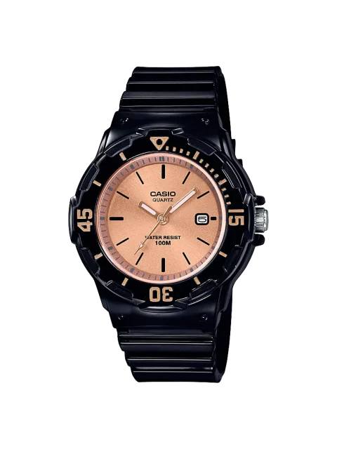 Casio Analogue Date Display Rose Gold Face - LRW200H-9E2