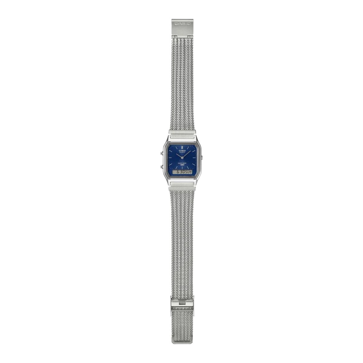 Casio AQ230EM-2A Classic Ana-Digi Watch Fine-Woven Mesh Band