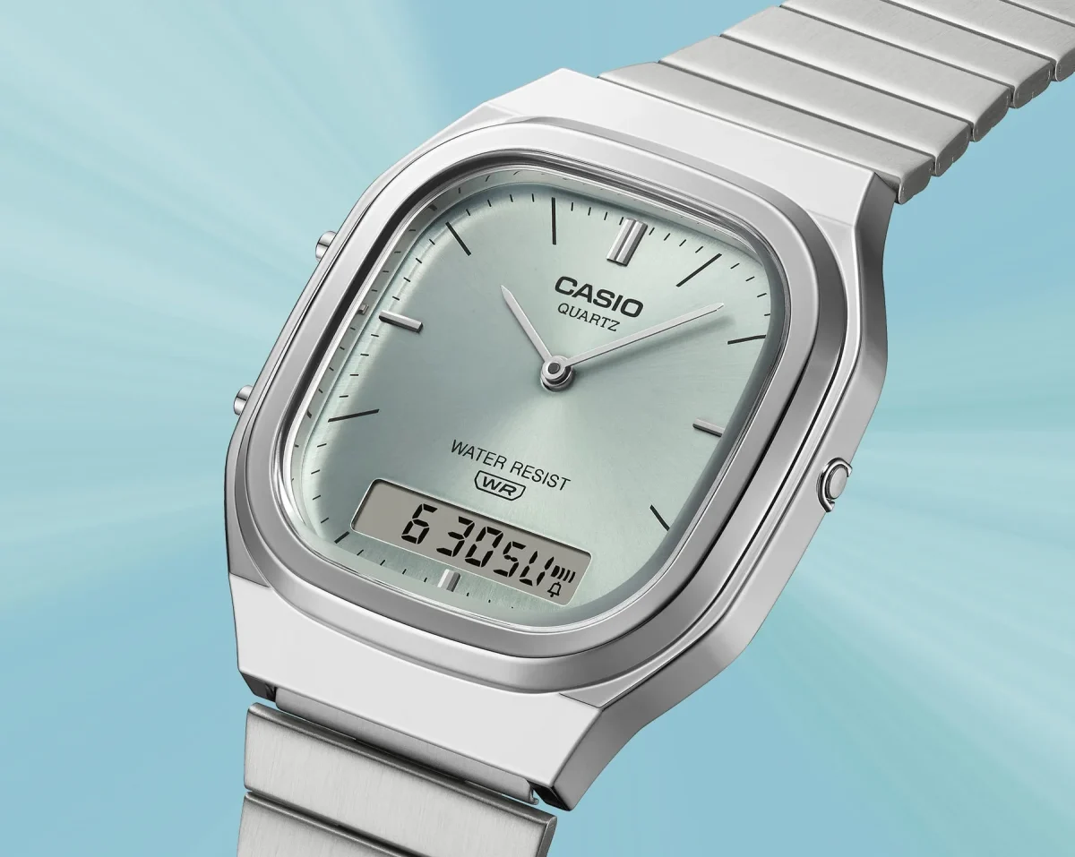 Casio AQ240E-2A Vintage Analog Digital Watch – Teal Dial