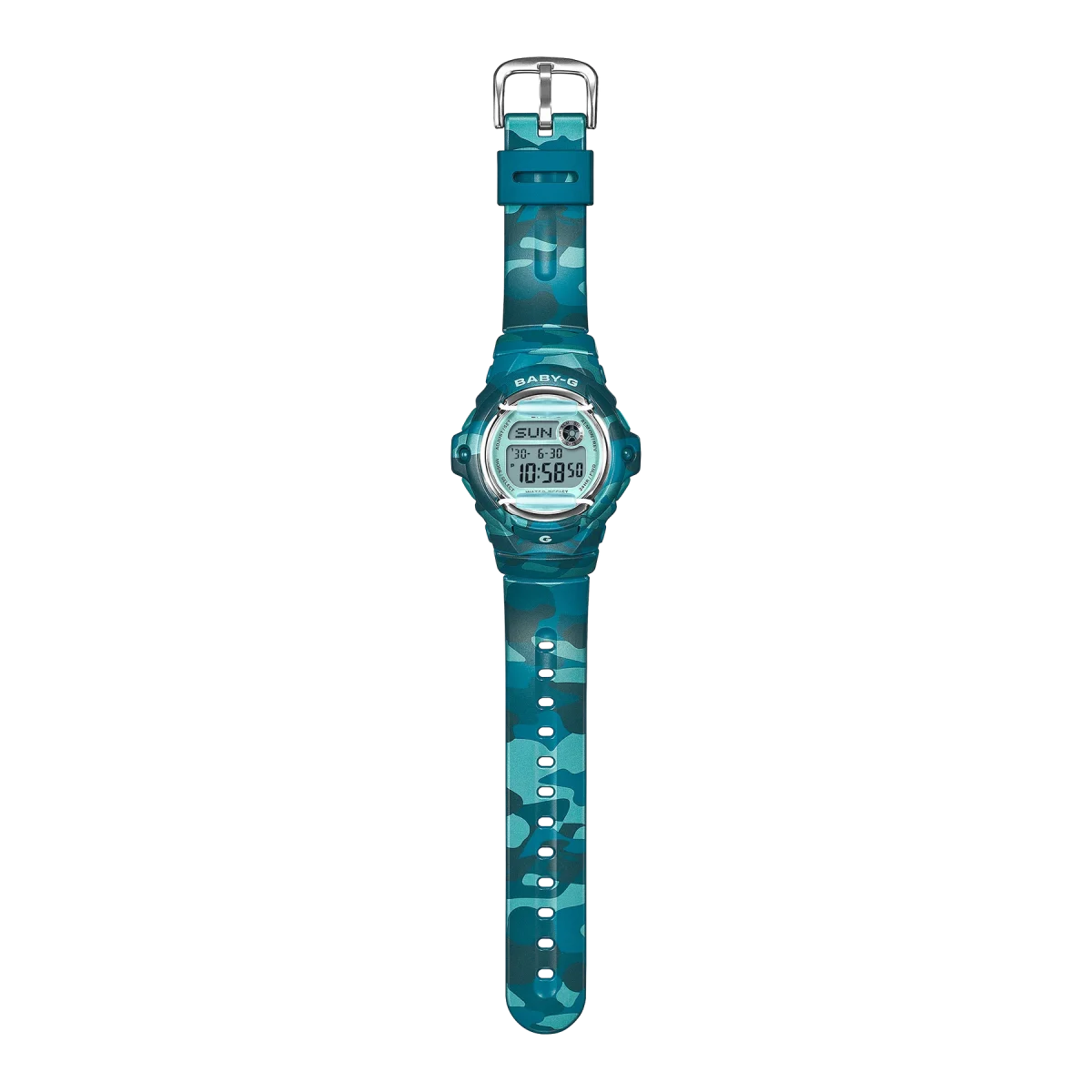 Casio Baby-G BG169CM-2D Digital Blue-Green Camouflage Resin Watch