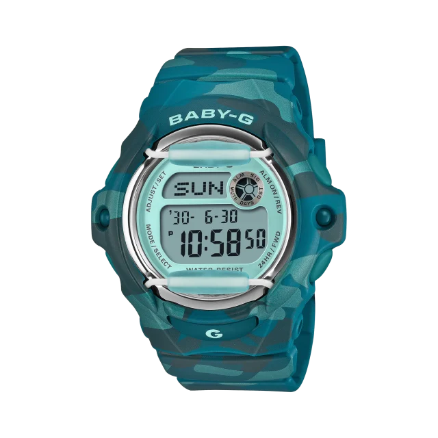 Casio Baby-G BG169CM-2D Digital Blue-Green Camouflage Resin Watch
