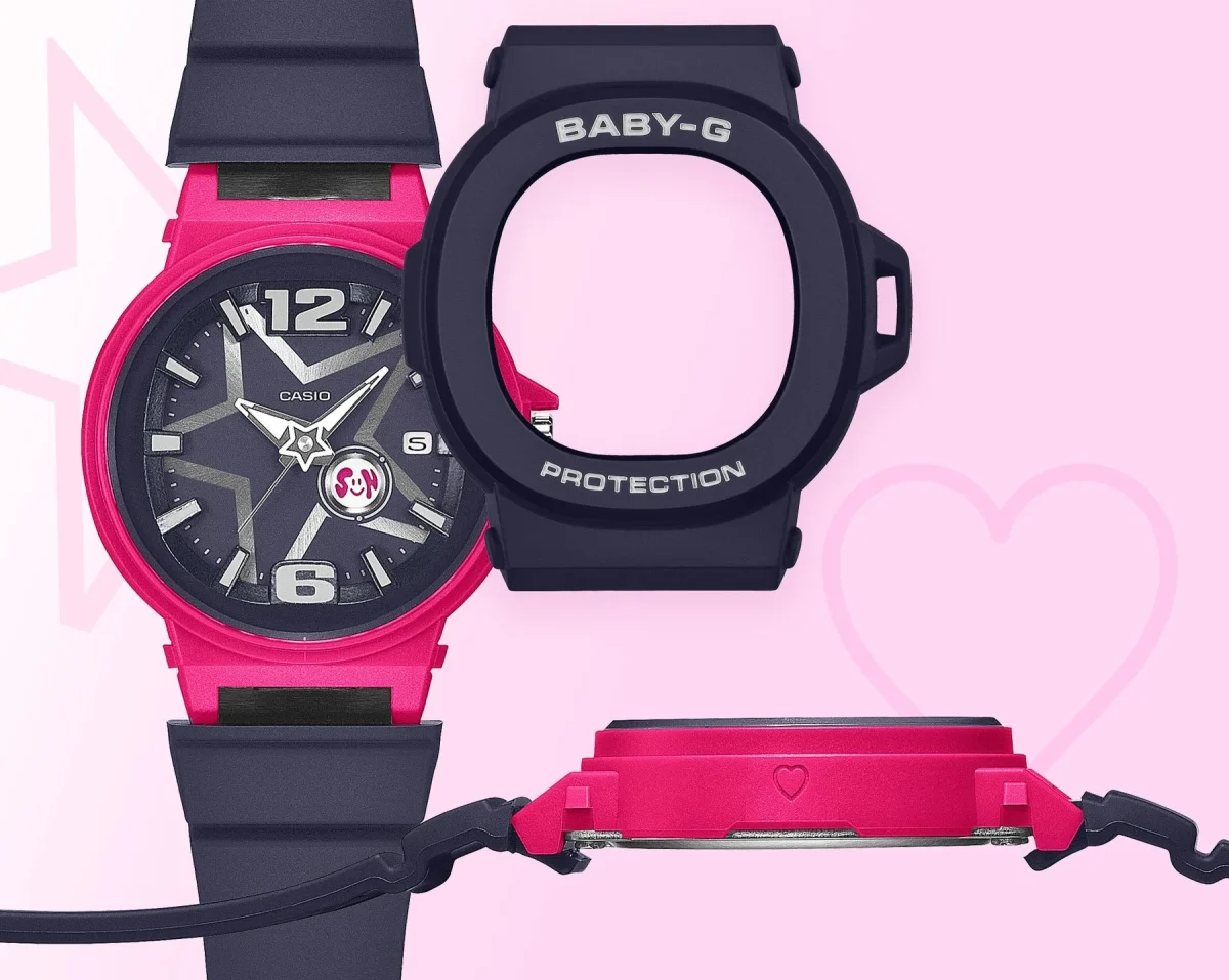 Casio BABY-G BGA10D-2A1 Space Pop Analog Resin Watch – Shock Resistant, 100M Water Resistance
