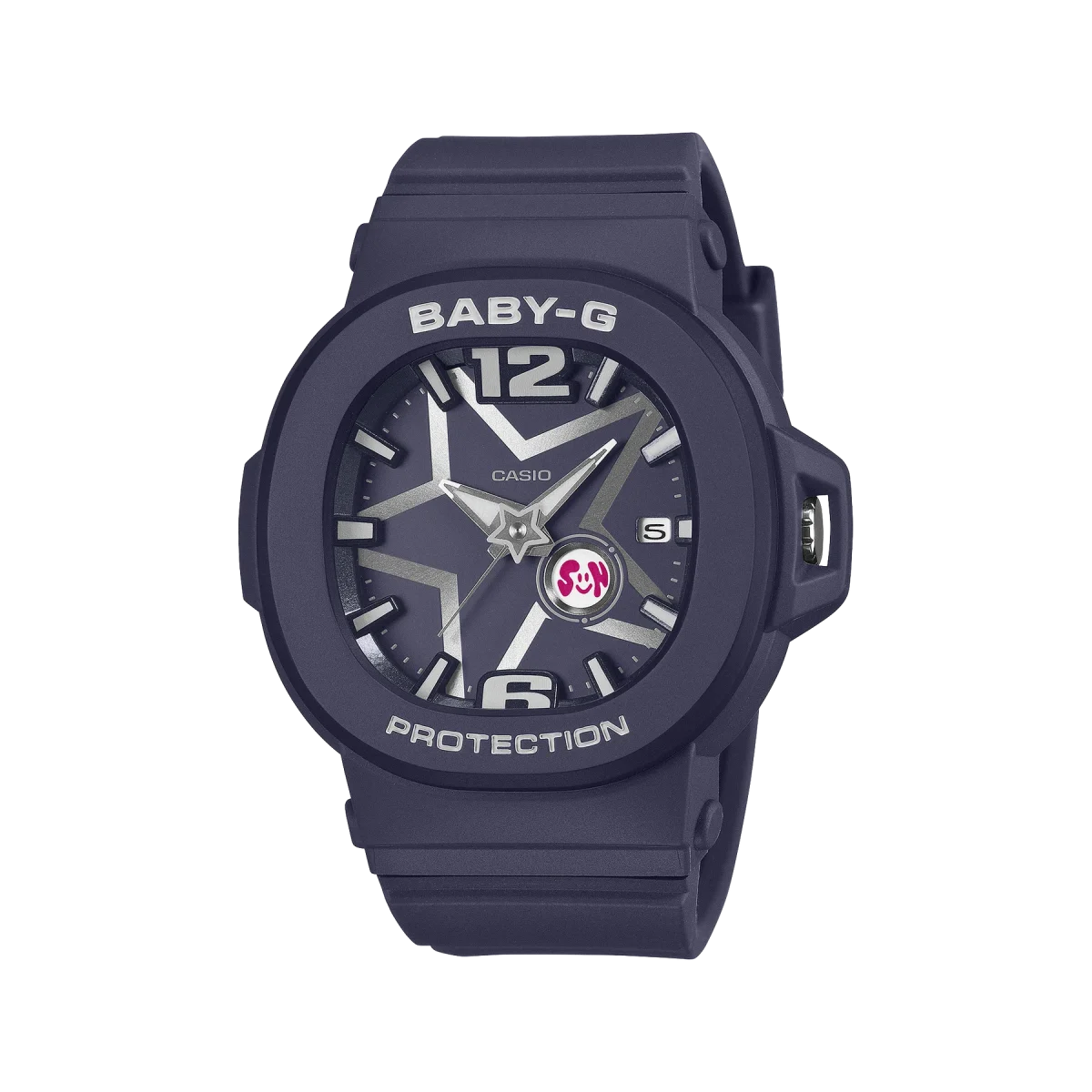 Casio BABY-G BGA10D-2A1 Space Pop Analog Resin Watch – Shock Resistant, 100M Water Resistance