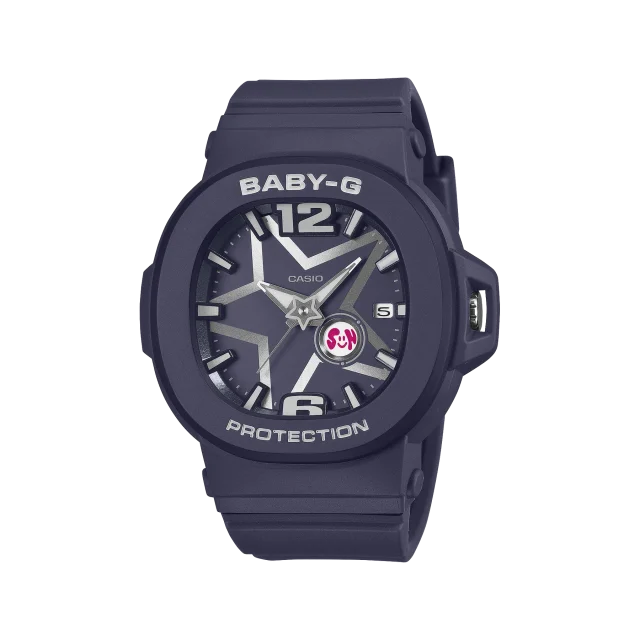 Casio BABY-G BGA10D-2A1 Space Pop Analog Resin Watch – Shock Resistant, 100M Water Resistance
