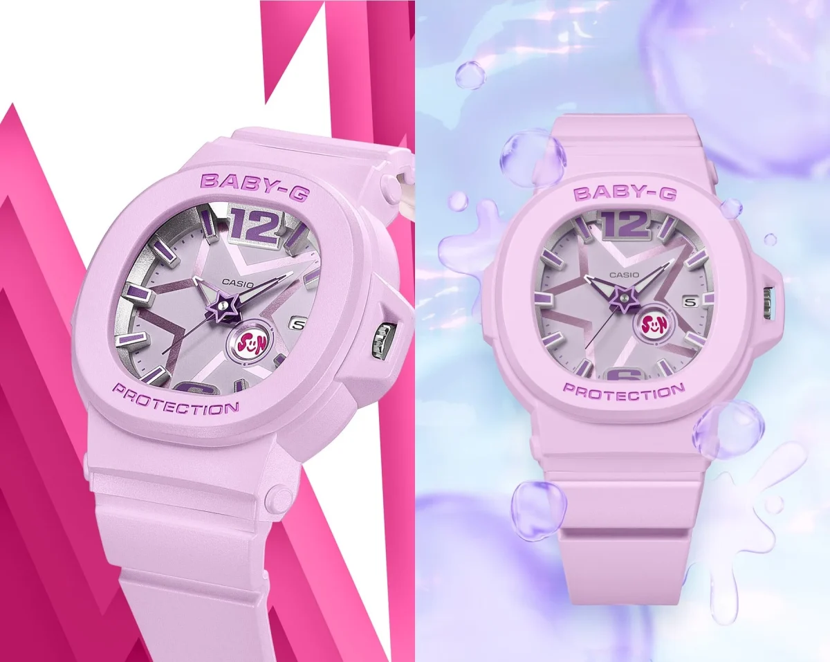 Casio BABY-G BGA10D-6A Space Pop Analog Resin Watch – Shock Resistant, 100M Water Resistance