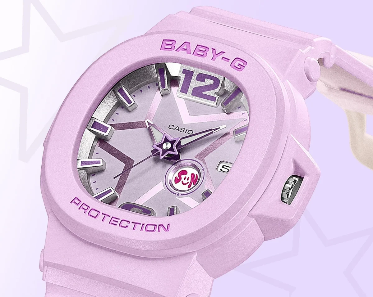 Casio BABY-G BGA10D-6A Space Pop Analog Resin Watch – Shock Resistant, 100M Water Resistance