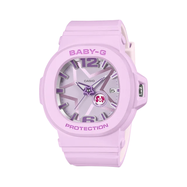 Casio BABY-G BGA10D-6A Space Pop Analog Resin Watch – Shock Resistant, 100M Water Resistance
