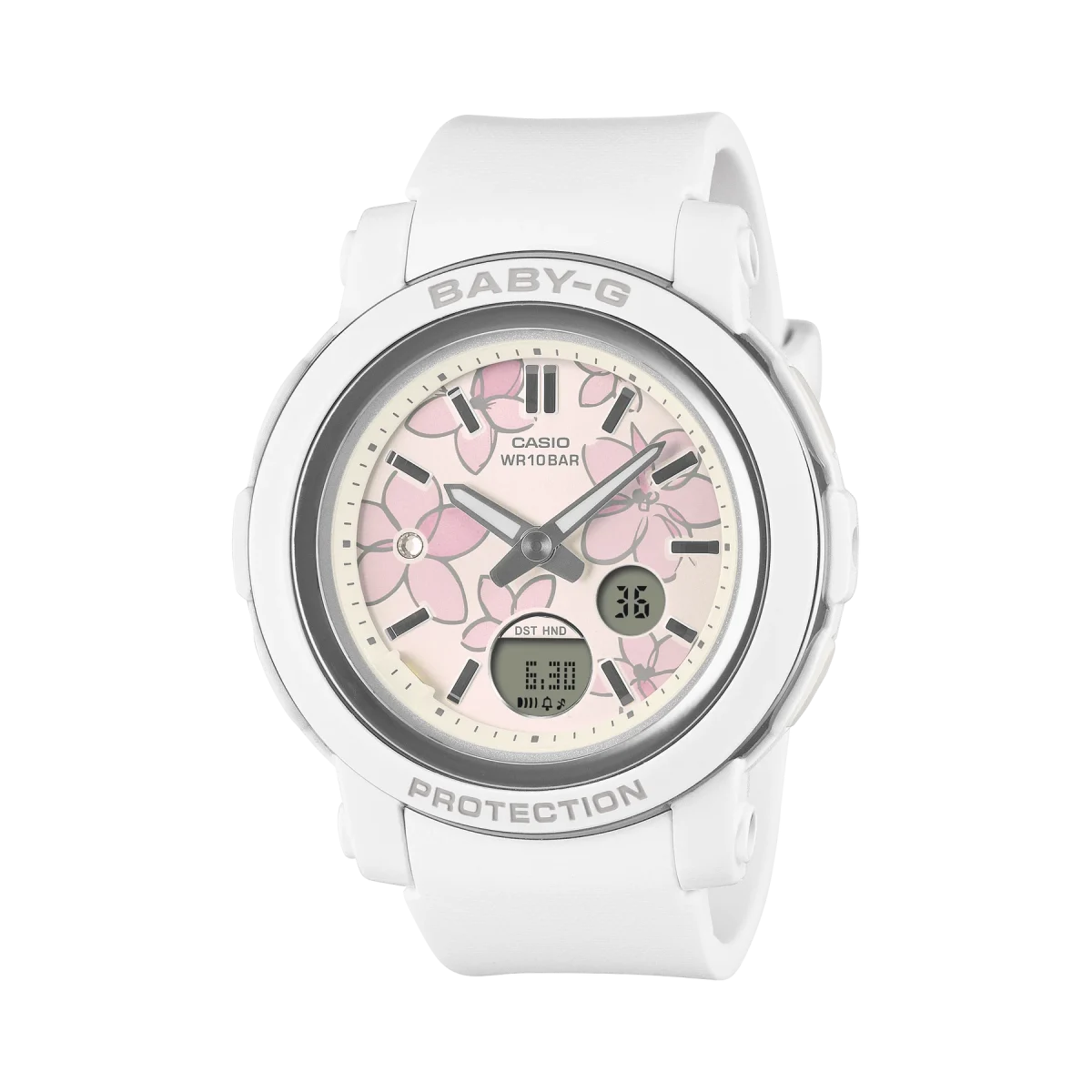 Casio Baby-G BGA290FL-7A Women's White Floral Analogue Digital Watch