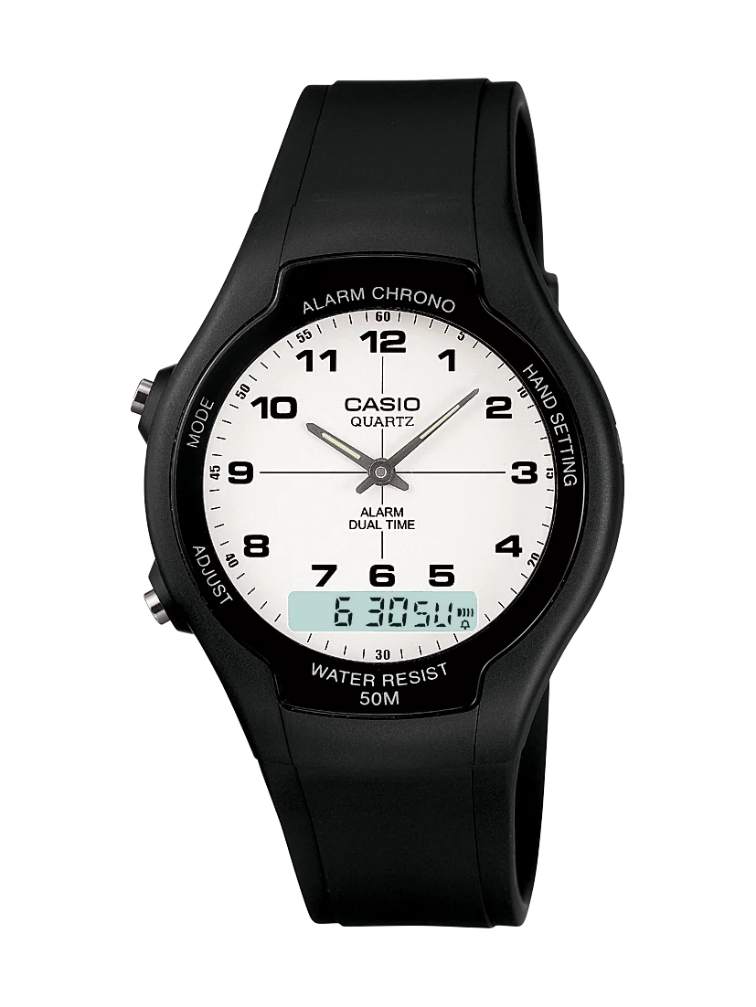 Casio Basic Analogue & Digital Dual Watch - AW90H-7B