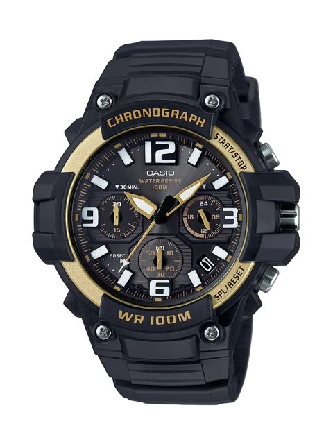 Casio Basic Analogue Watch 100m WR, Triple Dial - MCW100H-9A2