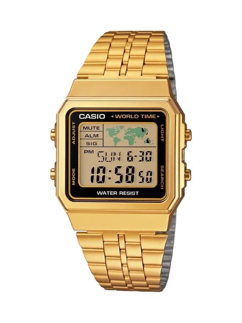 Casio Classic Digital World Map Watch - A500WGA-1D