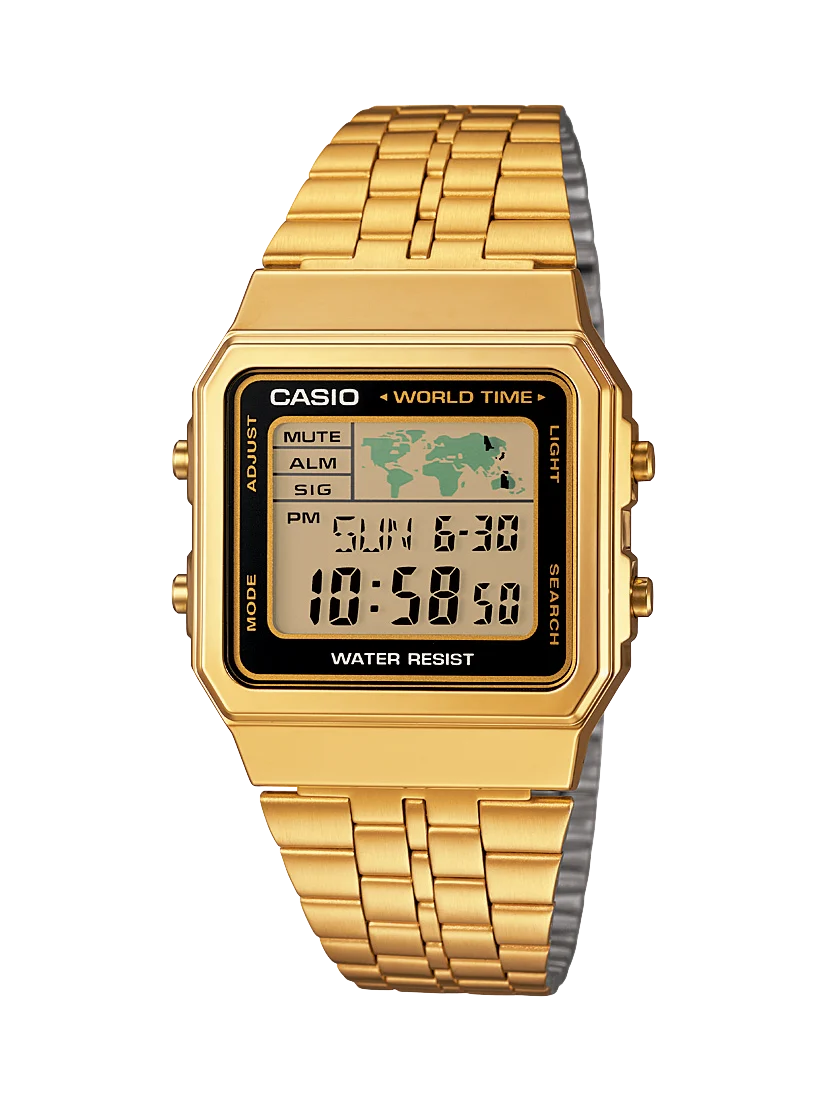 Casio Classic Digital World Map Watch - A500WGA-1D