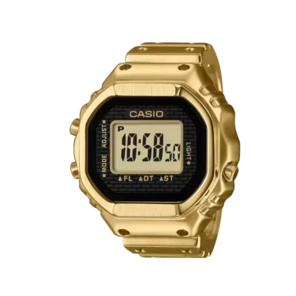 CASIO CRW-001G-9D Gold Digital Ring Watch – Full Metal Ion-Plated Stainless Steel Ring Timepiece