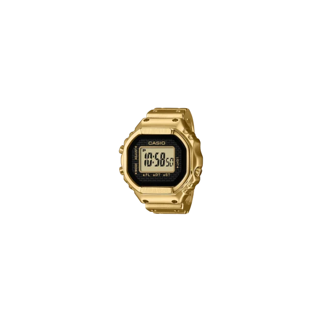 CASIO CRW-001G-9D Gold Digital Ring Watch – Full Metal Ion-Plated Stainless Steel Ring Timepiece
