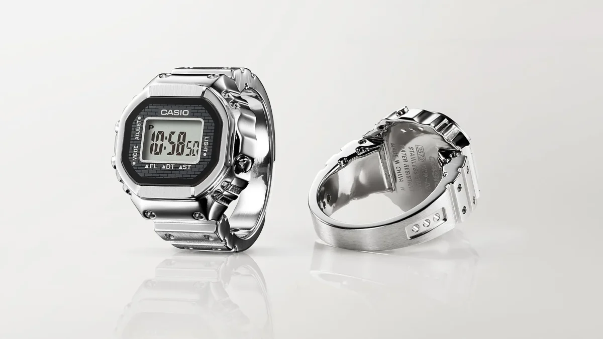 Casio CRW001-1D Digital Ring Watch | Stainless Steel