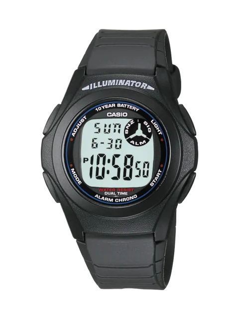 Casio Digital 10Yr Battery WR Watch - F200W-1A