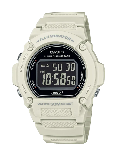 Casio Digital Earth Tone 50M WR Watch - W219HC-8B