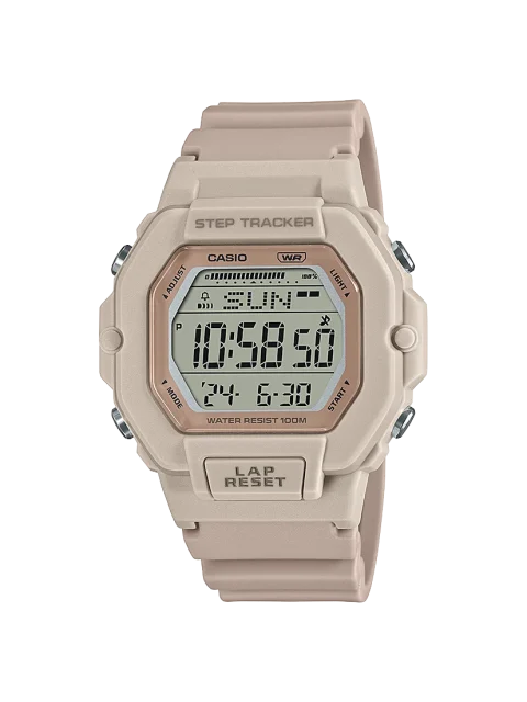 Casio Digital Step Tracker LED Dual Time 100m Resin Band - LWS2200H-4A
