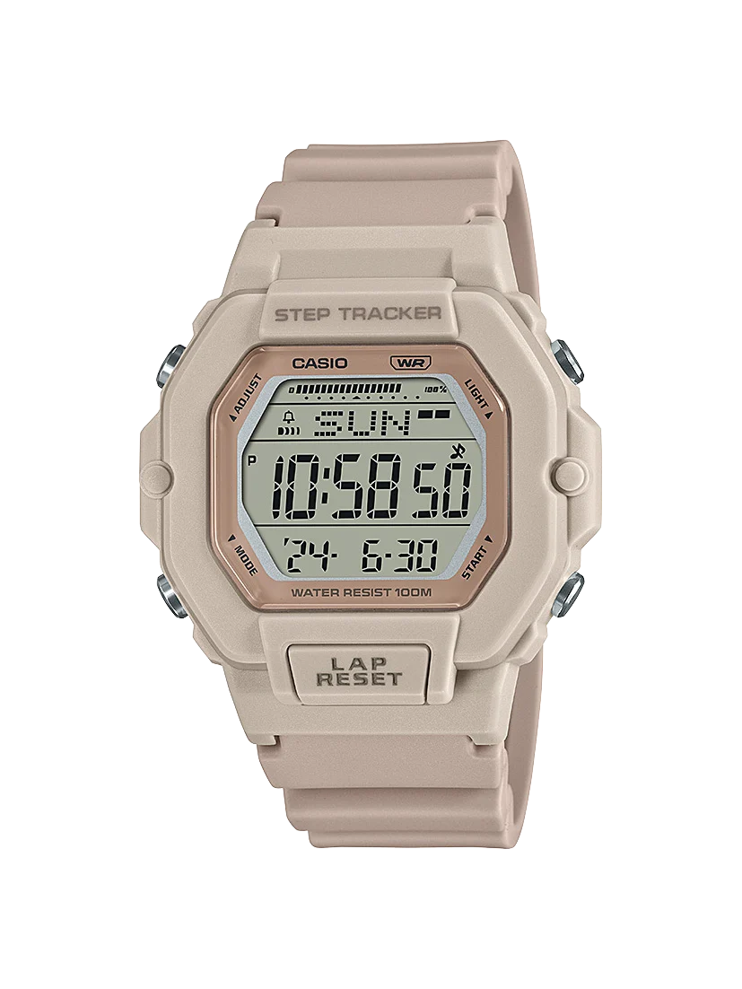 Casio Digital Step Tracker LED Dual Time 100m Resin Band - LWS2200H-4A