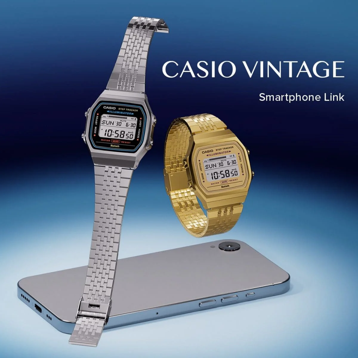 Casio Digital Vintage Bluetooth Connect, Step Count Watch - ABL100WE-1A