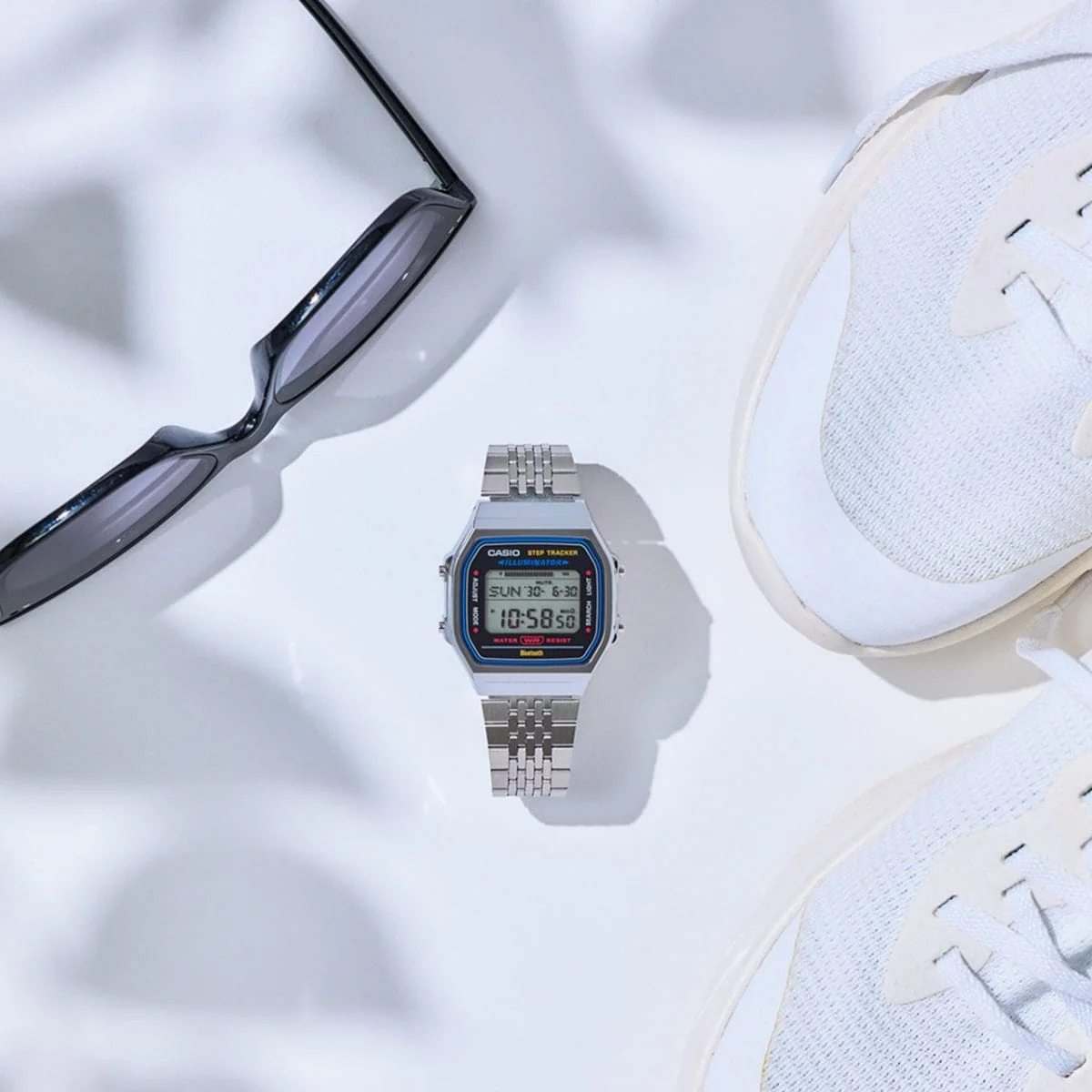 Casio Digital Vintage Bluetooth Connect, Step Count Watch - ABL100WE-1A