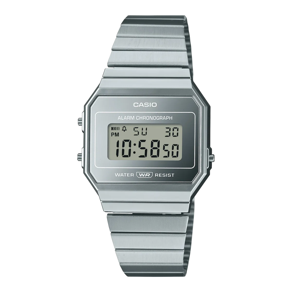 Casio Digital Vintage LED Silver Tone WR Watch - A700WEV-7A