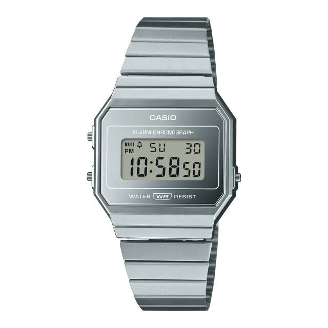 Casio Digital Vintage LED Silver Tone WR Watch - A700WEV-7A