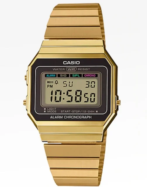 CASIO Digital Vintage WR, Gold Case & Band - A700WG-9ADF