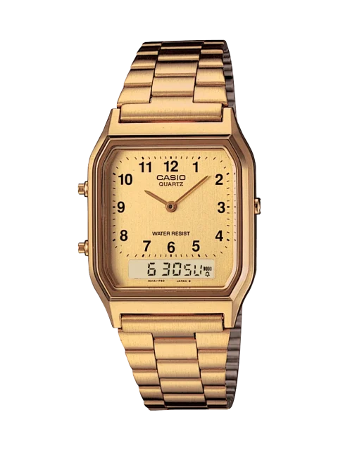 Casio Dress Duo Gold Tone WR Watch - AQ230GA-9B