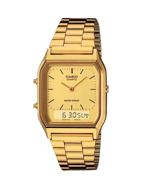 Casio Dress Duo Gold Tone WR Watch - AQ230GA-9D