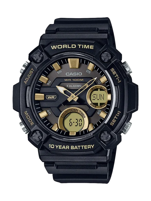 Casio Dual Time 100m & 10 Year Battery Watch - AEQ120W-9A