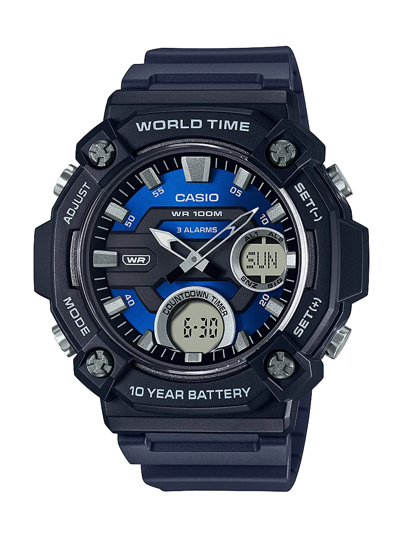 Casio Duo 10 Year Battery 100m WR 0 AEQ120W-2A