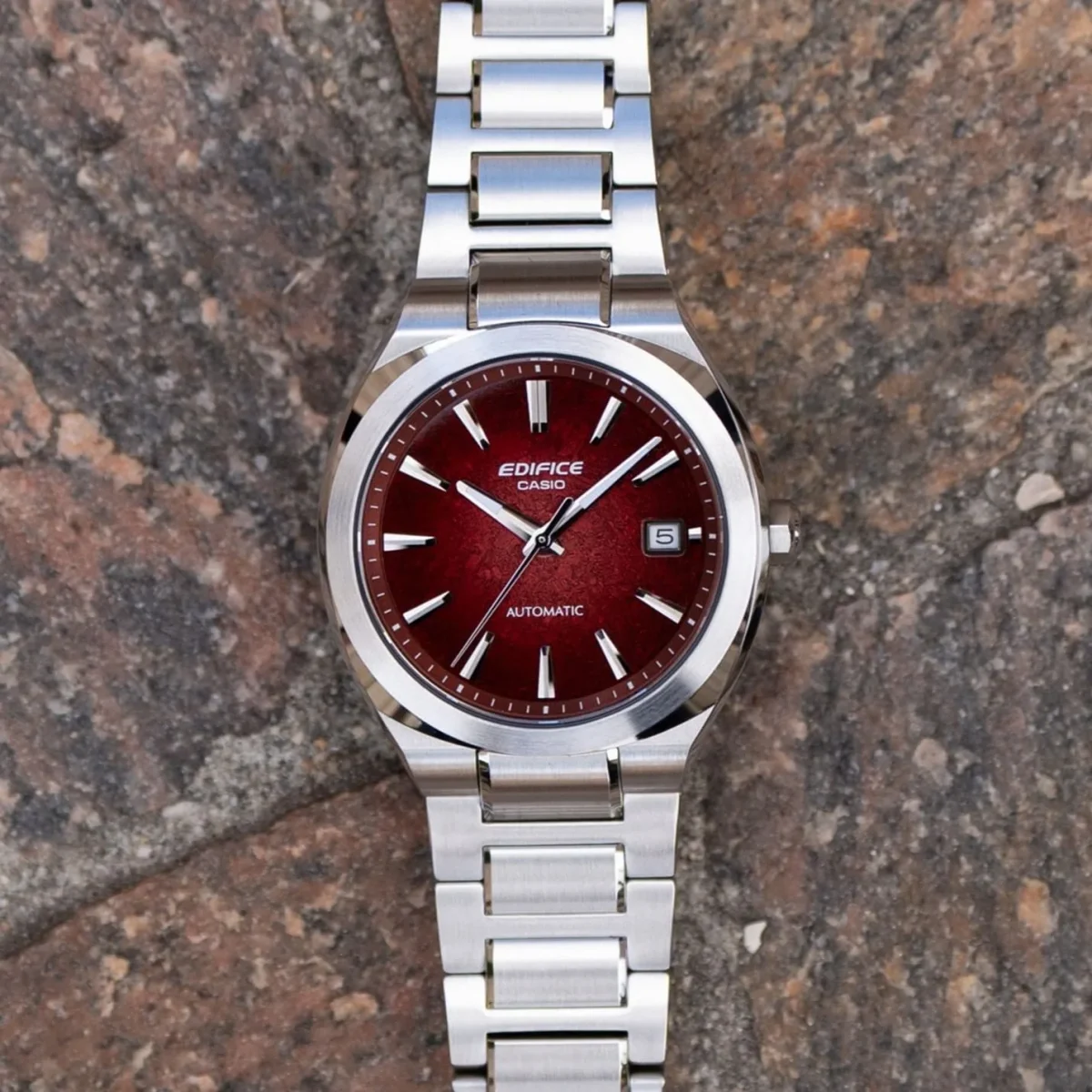 Casio Edifice EFK200CD-4A Automatic Men's Watch – Red Dial | Sapphire Crystal | 100M Water Resistant