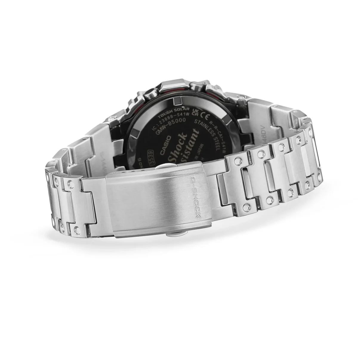 Casio G-Shock 40th Anniversary Polychromatic Solar Powered 200M WR Grey Dial Stainless Steel Case & Band - GMWB5000PC-1D