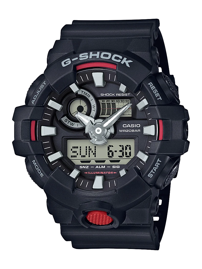 Casio G-Shock Analogue & Digital Resin Band - GA700-1A