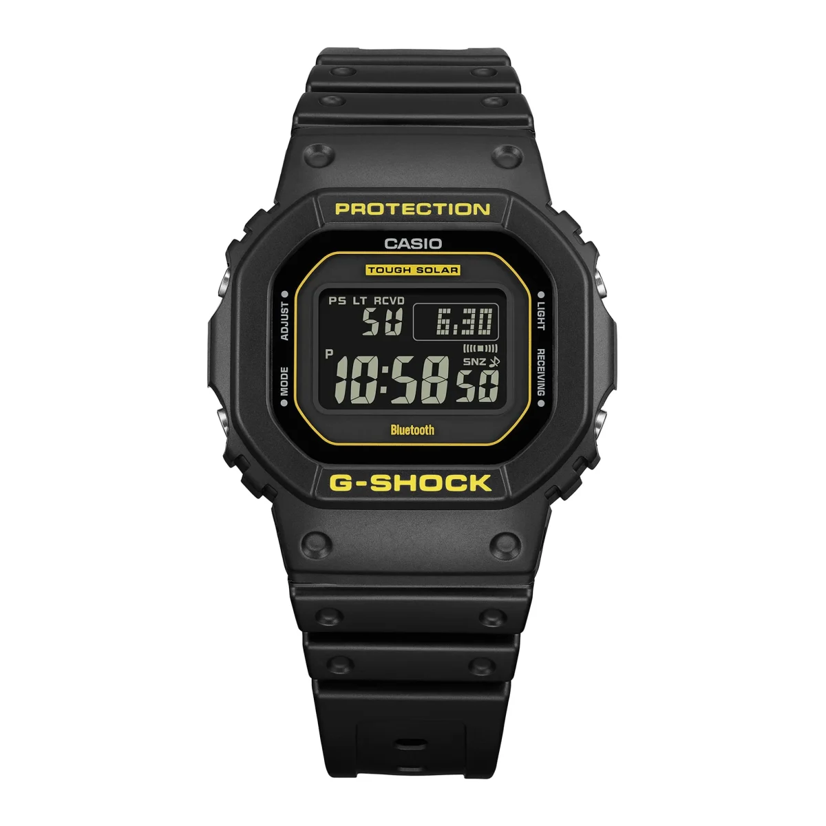 Casio G-Shock Black & Yellow Solar Powered Bluetooth 200M Black Resin Band - GWB5600CY-1D