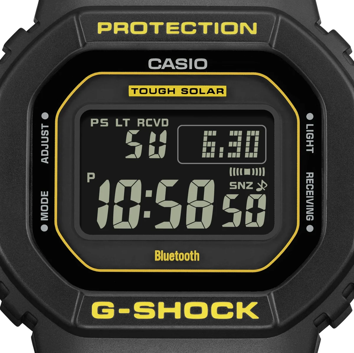 Casio G-Shock Black & Yellow Solar Powered Bluetooth 200M Black