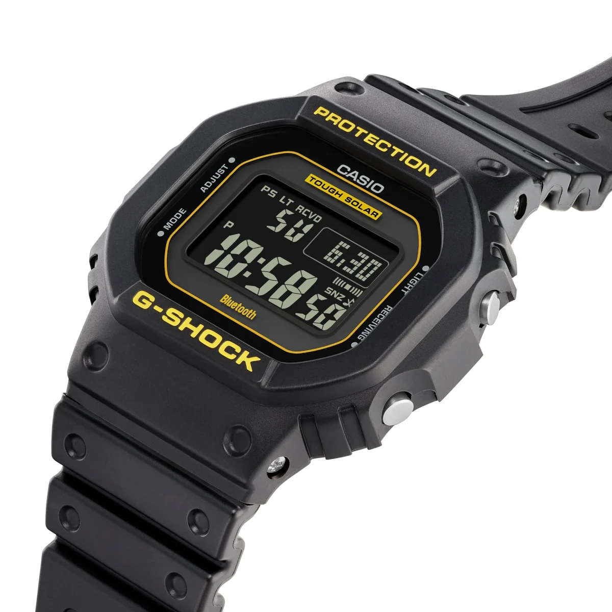 Casio G-Shock Black & Yellow Solar Powered Bluetooth 200M Black Resin Band - GWB5600CY-1D