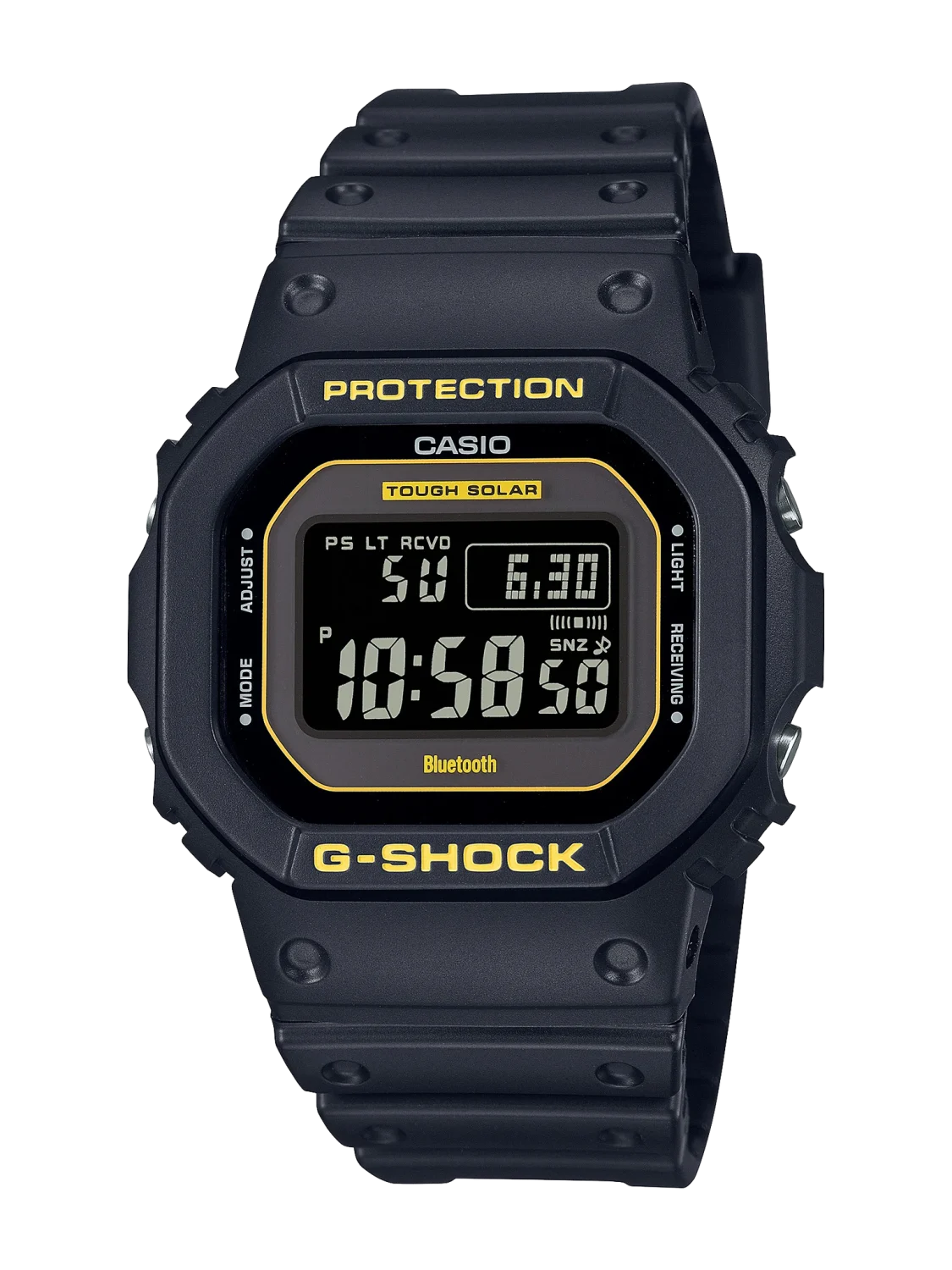 Casio G-Shock Black & Yellow Solar Powered Bluetooth 200M Black