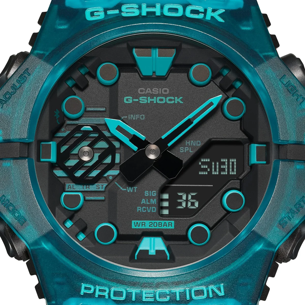 Casio G-Shock Carbon Core Series Duel Time 200M WR Bluetooth Watch - GAB001G-2A