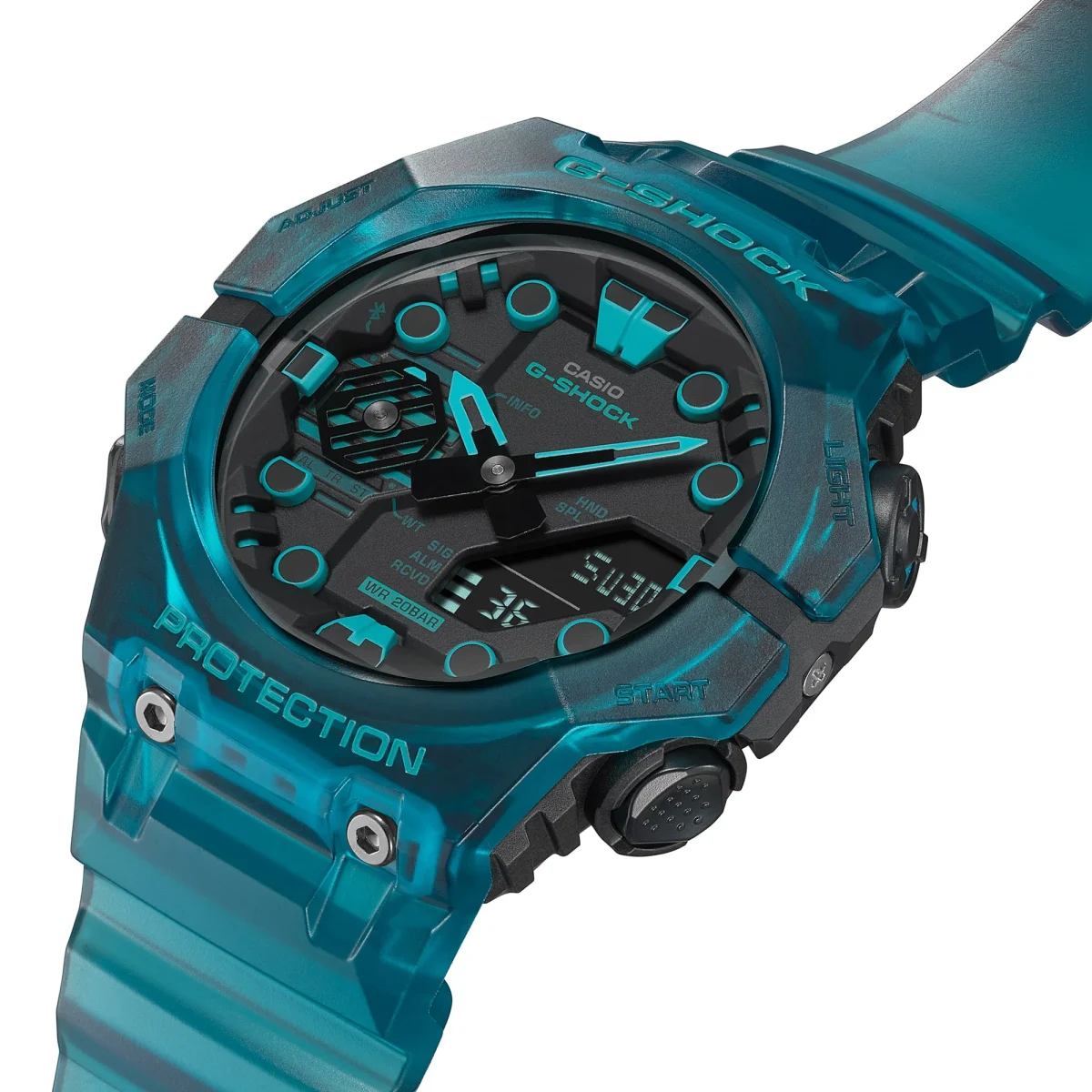 Casio G-Shock Carbon Core Series Duel Time 200M WR Bluetooth Watch - GAB001G-2A