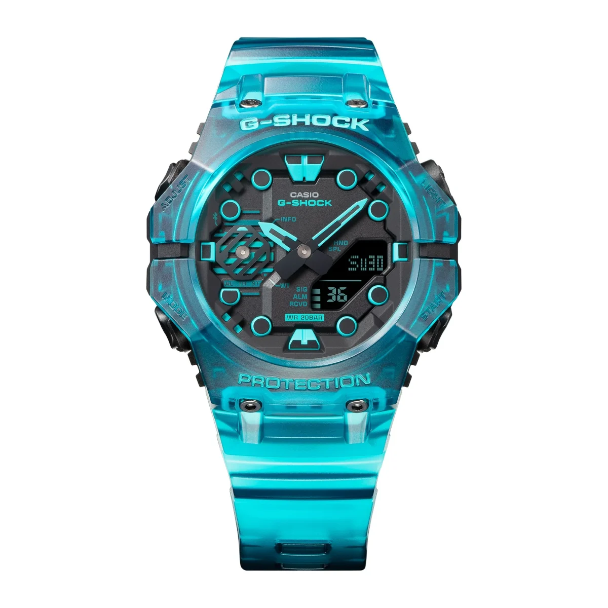 Casio G-Shock Carbon Core Series Duel Time 200M WR Bluetooth Watch - GAB001G-2A