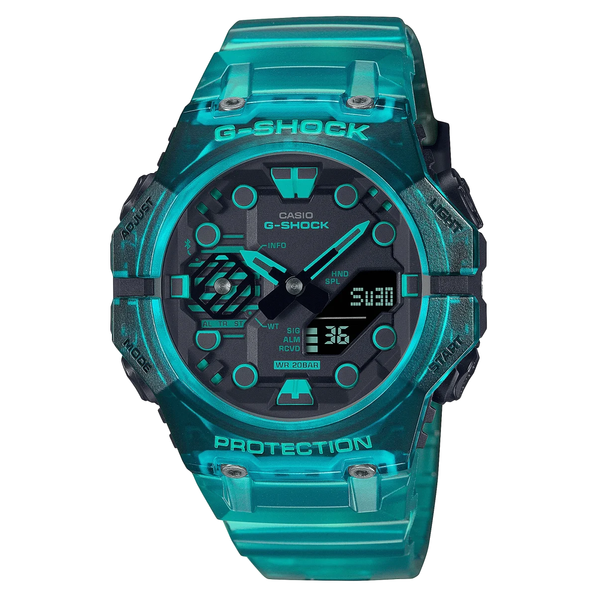 Casio G-Shock Carbon Core Series Duel Time 200M WR Bluetooth Watch - GAB001G-2A