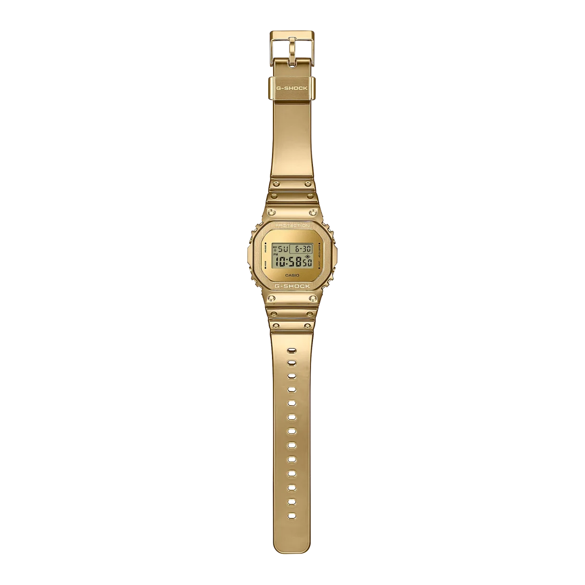 CASIO G-Shock Digital Gold Tone Stainless Case and Gold Tone Tough Silicone Band 200M WR - GM5600YMG-9D