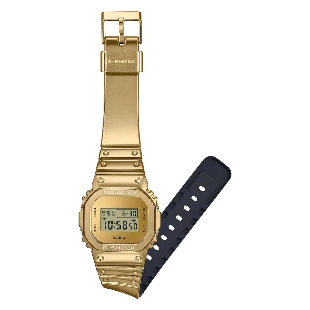 CASIO G-Shock Digital Gold Tone Stainless Case and Gold Tone Tough Silicone Band 200M WR - GM5600YMG-9D