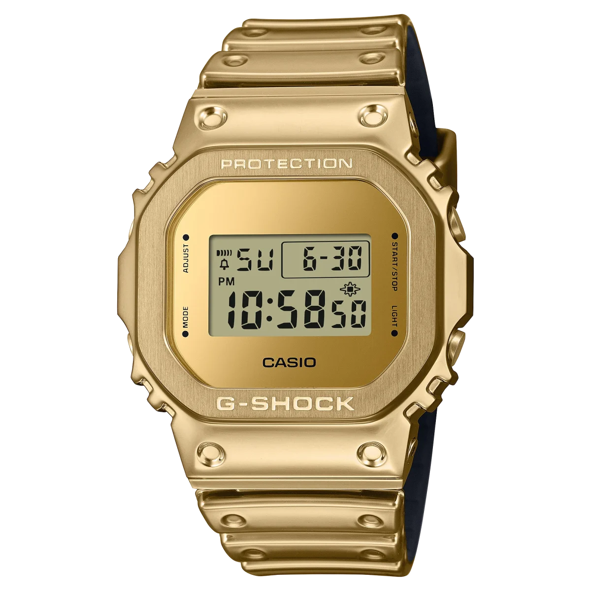 CASIO G-Shock Digital Gold Tone Stainless Case and Gold Tone Tough Silicone Band 200M WR - GM5600YMG-9D